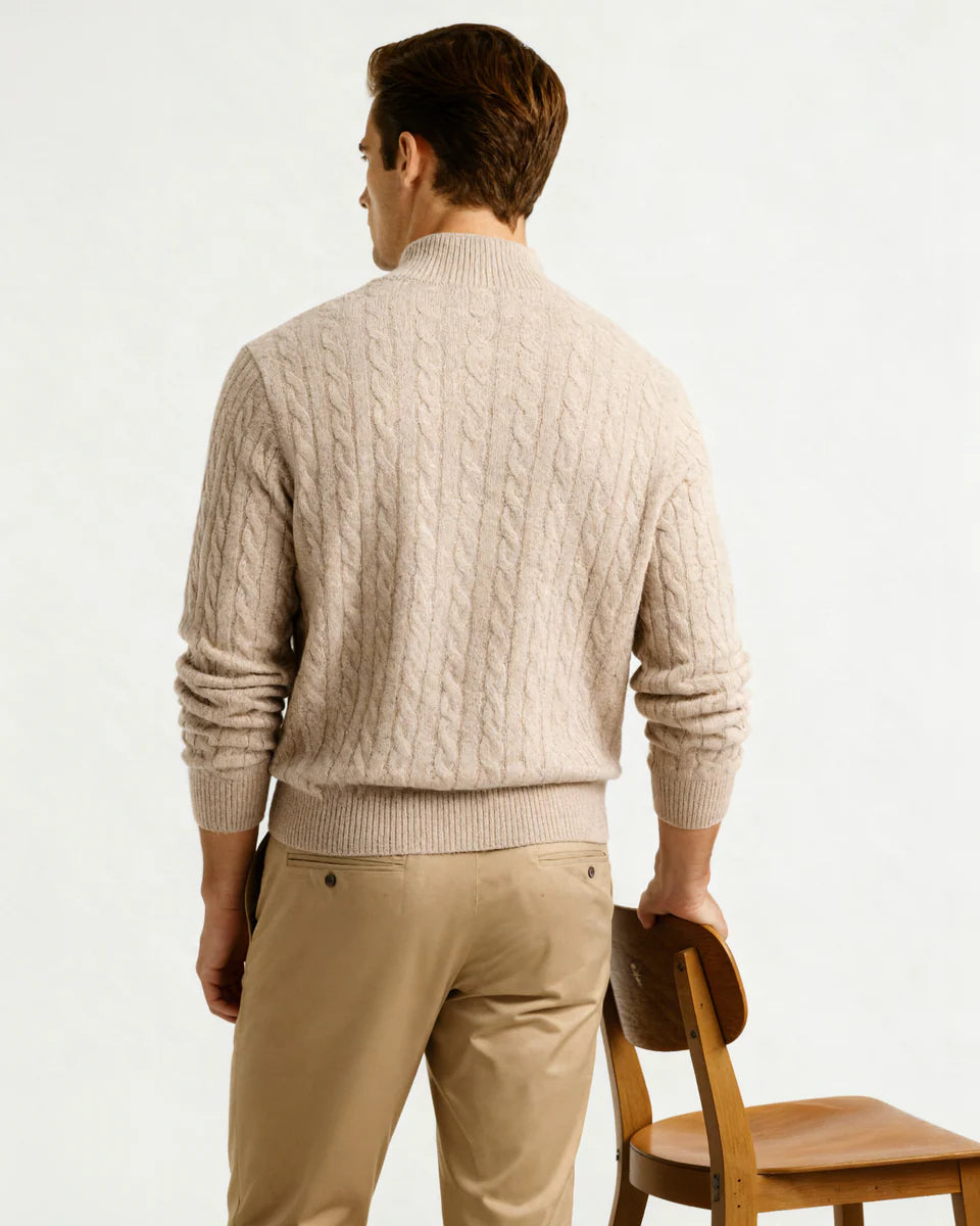Cashmere Woven Half Zip