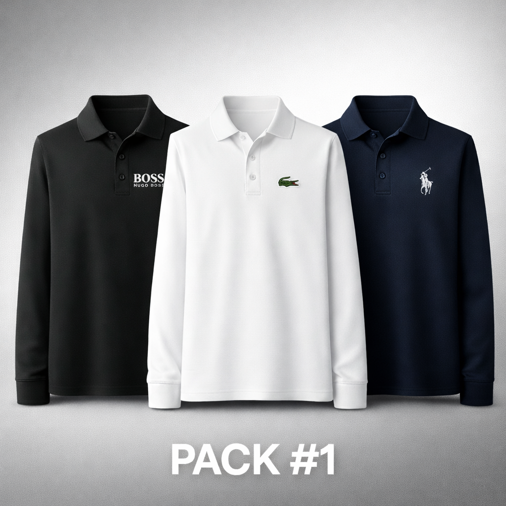 Premium Classic Polo Shirt – 3 Piece Set