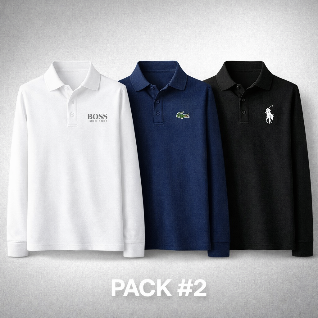 Premium Classic Polo Shirt – 3 Piece Set