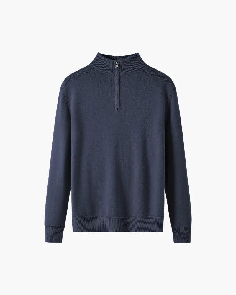 Merino Wool Zip Up Sweater