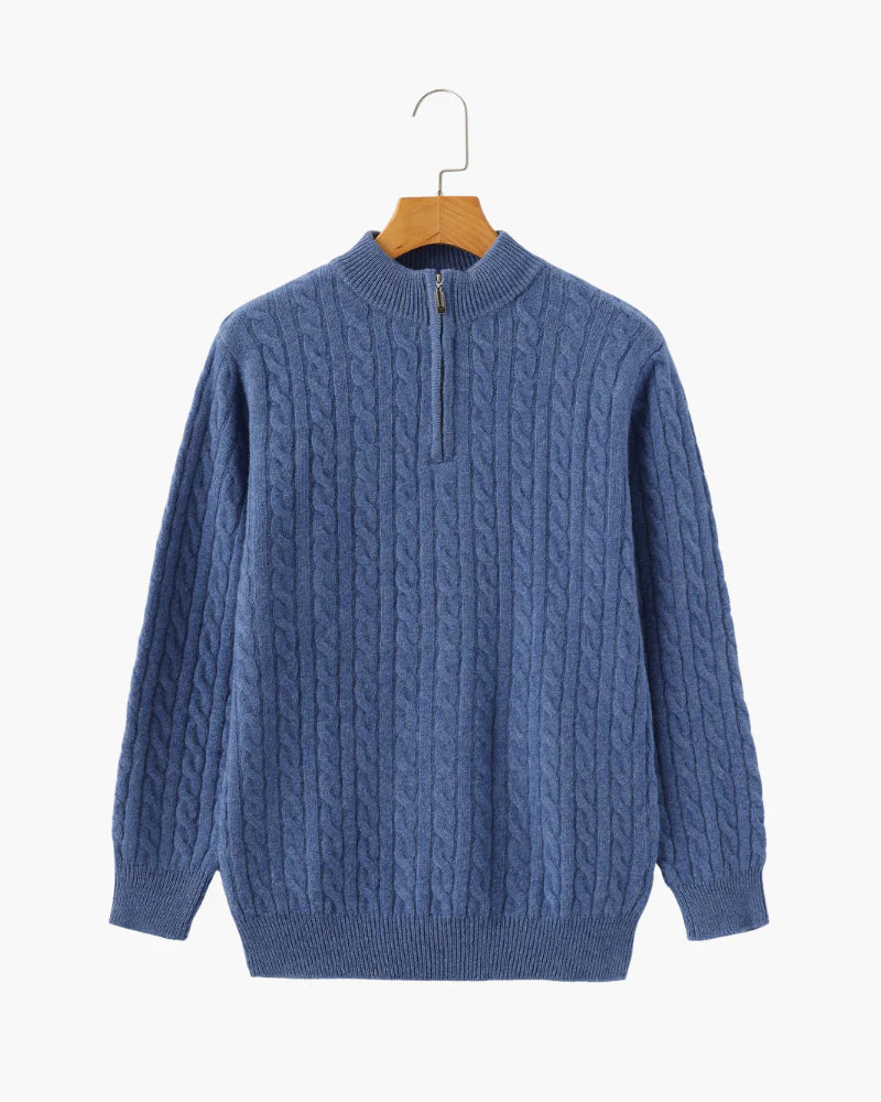 Cashmere Woven Half Zip