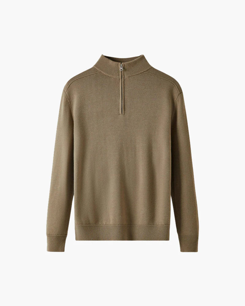 Merino Wool Zip Up Sweater